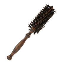 Round Wood Handle Hair Brush Hairdressing Bristle Radial Curling Hair Comb Brush Hair Styling Comb 2024 - buy cheap
