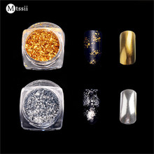 Mtssii 1 Box Gold/Silver Glitter Aluminum Flakes Magic Mirror Effect Powders Sequins Nail Gel Polish Chrome Pigment Decorations 2024 - buy cheap