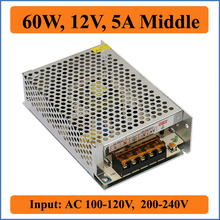 60W 12V 5A Middle Switching Power Supply AC 100-120V/200-240V input to DC 12V 5A Outputs for LED Strip Light Bulb or CCTV camera 2024 - buy cheap