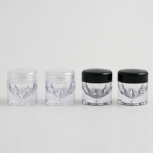 Botella de plástico transparente vacía para maquillaje, bote portátil de 3g y 3ml, tamiz de maquillaje cosmético, contenedor con tapa transparente negra, 50 Uds. 2024 - compra barato