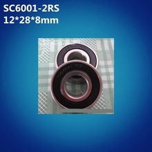 Frete grátis 1 pçs ABEC-7 SC6001-2RS (12*28*8mm) cubo de bicicleta roda híbrido cerâmica anéis aço inoxidável profundo rolamento esferas 2024 - compre barato