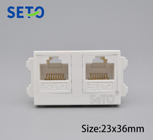 SeTo-Módulo de red RJ45 Cat5e doble tipo 128, piedra angular de red para toma de placa de pared 2024 - compra barato