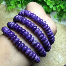 Pulsera de cuentas de piedra de charoita púrpura Natural genuina 8,7-8,5mm AAA 2024 - compra barato