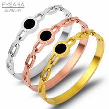 FYSARA-pulsera de cadena con números romanos para mujer, brazaletes redondos y huecos clásicos de marca de lujo, joyería 2024 - compra barato