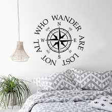 Compass Vinyl Wall Sticker  Creative Home Decor Sea Style Wall Mural Removable Wall Decal Compasses Stickers AY1373 2024 - buy cheap