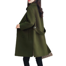 New Woolen Blend Jacket Women Wool Coat Plaid Oversize Middle-aged women High Quality Plus Size Casual Wool Overcoat 4XL A1094 2024 - buy cheap