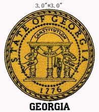 Georgia State Seal 3" wide embroidery patch  for gold color/fallout/anarchy 2024 - buy cheap