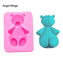 Food grade silicone mold 3D Reverse forming Fondant Cake Teddy Bear shaped for Polymer Clay Chocolate Soap Decoration Tools 1236 2024 - buy cheap