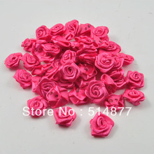 15mm Fushia Color Satin Ribbon Flower Rose for crafts clothing flowers&Wedding Free Shipping 2024 - buy cheap