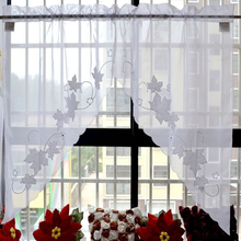 Café cortina cocina Embroidred de media ventana cenefa cortinas corta Panel de persianas Estilos chinos Decoración 2024 - compra barato
