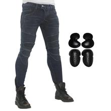 Calça jeans destacável para motocicleta masculina, calça de proteção com armadura ce e 4 x melhorada 2024 - compre barato