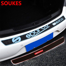 90cm Rubber Car Trunk Rear Bumper Protection Sticker For VW Passat B5 B6 Polo Golf Chevrolet Cruze Lada Granta RAM Mitsubishi 2024 - buy cheap