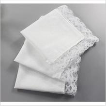 freeshipping 15pcs wholesale Personalized white lace handkerchief, woman wedding gifts, wedding decoration cloth napkins 2024 - buy cheap