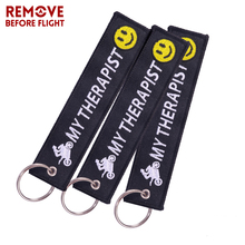 3 PCS/LOT My Therapist Key Chains for Cars and Motorcycle Embroidery Key Ring Chain for Motor Bikers Gifts Keychain Jewelry 2024 - buy cheap