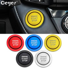 Ceyes Car Accessories Styling Start Stop Engine Cover Button Stickers Case For Toyota Corolla C-HR Rav4 Yaris C HR CHR Auto Ring 2024 - buy cheap