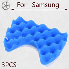 Голубой губчатый Hepa фильтр и хлопковый фильтр для Samsung DJ97-00492A, SC6520/30/40/50/60/70/80/90, SC68, 3 шт., запчасти для пылесосов 2024 - купить недорого