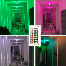BEIAIDI 12W Annular Contour Lamp RGB Sill Window Led Wall Lamp With Remote Hotel KTV Corridor Aisle Door Frame Beam Spot Lamp 2024 - buy cheap