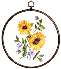 30x30cm Elegant flowers Ribbon embroidery kit stain painting set handcraft kit DIY handmade needlework art home decor 2024 - buy cheap