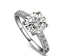 Сертифицированные 1Ct круглой огранки D Moissantie кольцо для женщин Сплошной из 18-каратного белого золота обручальные кольца для пары 2024 - купить недорого