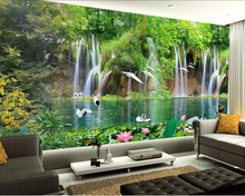 Beibehang Custom wallpaper natural landscape waterfall 3d living room bedroom sofa TV wall wallpaper  wall papers home decor 2024 - buy cheap