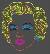 2pc/lot Marilyn Monroe Hot Fix Motif Rhinestone Iron on Patches Applique Motif Transfer iron on transfers motif hot fix 2024 - buy cheap