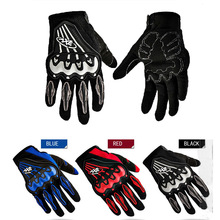 Luvas para motociclista, preto, vermelho, azul, motociclista, m g xg, cobertura total dos dedos 2024 - compre barato