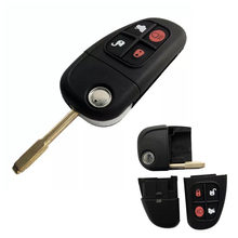 Jeazea-capa com 4 botões para chave de carro, dobrável, controle remoto, capa protetora para bolsa tipo s xj8 2013-2018 2024 - compre barato
