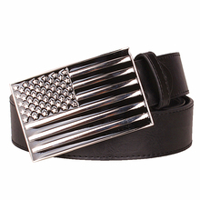 Fashion men's belt American Flag Belt Retro Leather Belt US flagMetal Buckle Gift belts for women hip hop style Waistband 2024 - buy cheap