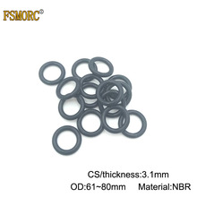 50pcs OD 61 62 63 64 65 66 67 68 70 71 72 73 74 75 76 77 78 79 80mm*3.1mm thickness CS NBR o ring seal gasket/Nitrile Rubber 2024 - buy cheap