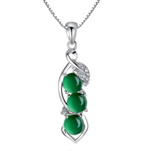 Utimtree New Top Quality Box Chain Round Green Stone Zirconia Pendants Necklaces For Women Thanksgiving Christmas Gift Jewelry 2024 - buy cheap