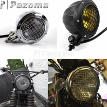 Universal Motorcycles 4.5" Front Grill Streetfighter High Low Beam Headlight Vintage Headlamp for Harley Dyna Softail Honda 2024 - buy cheap