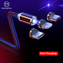 MOOJECAL LED Micro USB кабель для быстрой зарядки Магнитный кабель для Android Samsung Xiaomi зарядное устройство для мобильного телефона USB зарядный Магнитный шнур 2024 - купить недорого