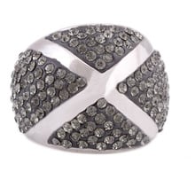 316L Stainless Steel Gray Crystal Rings For Women Christmas Gifts 2024 - buy cheap