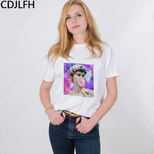 Michelangelo Female T-shirt David Statue Bubble Gum Chewing Gum Print Tshirts Harajuku Fashion Vintage Aesthetic Tee Shirt Femme 2024 - buy cheap