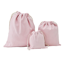 3pcs Pink Storage Bag Practical Simple Canvas Cotton Drawstring Bag Simple Storage Bag Organizer For Clothes Jewelry Candies 2024 - buy cheap