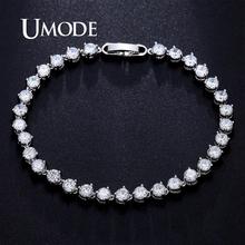 UMODE Clear Round Cubic Zirconia Tennis Bracelets for Women Wedding Bracelet Luxury Designer Crystal Jwelry Accessories UB0087 2024 - compre barato