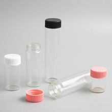 Botella de vidrio transparente con tapón de rosca de plástico, reductor de aceite esencial, herramienta de maquillaje, 50x15ml, 25ml, 40ml, 50ml, 60ml 2024 - compra barato
