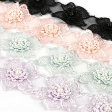 1Yard/Bag 45mm Polyester Embroidery Beaded Lace Fabric Decorative Webbing Flower Ribbons DIY Sewing Garment Handmade Accessories 2024 - buy cheap