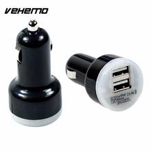 Vehemo Car Vehicle Auto Universal Cigarette Powered Dual Double Ports 2 USB Socket Lighter Charger Adapter For iPhone Ipad 2024 - buy cheap