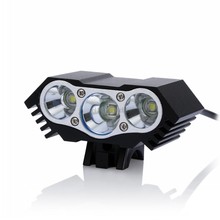 6000 люмен 3x CREE XM-L U2 светодиодный Передняя велосипедная фара головсветильник фонарь фара 3T6 с аккумулятором 6x18650 и зарядным устройством 2024 - купить недорого