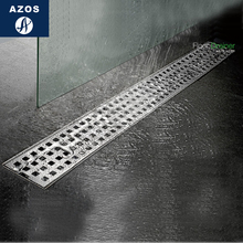 AZOS SUS304 stainless steel Shallow water seal floor drain shower room Fast drainage Deodorant/Fast drainage 1000*68mm rectangle 2024 - buy cheap