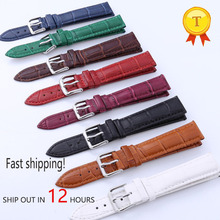 high quality 18mm 20mm 22mm 24mm saat hour clock colorful Genuine leather watchband watch strap wristwatch smart watch band belt 2024 - buy cheap
