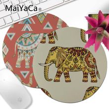 MaiYaCa Elephant Vintage Pattern Style Comfort Round Mouse Mat Gaming Mousepad computer anime mouse pad gamer play mats 2024 - buy cheap