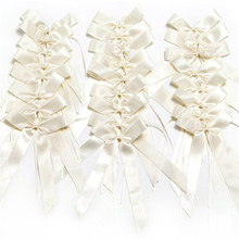 25pcs Bowknots Delicate Wedding Bowknots Ribbon Bows Cars Chairs  Cloth Party Decorations (Ivory)  AA8303 2024 - buy cheap