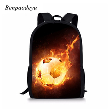 Fashion School Bags For Boys Cool 3D Fire Ball Print Bookbags Backpacks for Girls Teenage Kids Students Backpacks Custom Picture 2024 - buy cheap