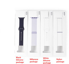 Белые бумажные упаковочные коробки для Apple Watch Миланский силиконовый нейлоновый ремешок 38 мм 42 мм для Iwatch ремешок для часов Подарочная коробка 2024 - купить недорого