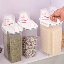 4L Grain Storage Container Kitchen Storage Organizer Rice Holder Box Cereal Bean Container Sealed Box With Measuring Cup 2024 - buy cheap