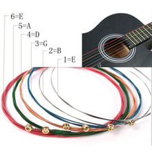 Cordas de guitarra clássica com 6 esferas coloridas de arco-íris para violão folk acústico 2024 - compre barato