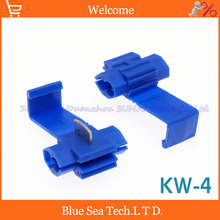 200pcs Blue KW-4 Auto cable connector / car wire cable clip / splitter connector / automotive wire quick connector, ROHS 2024 - buy cheap