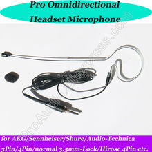 Micwl-microfone omnidirecional de cabeça preta, para sennheiser akg shure, áudio-técnica, sem fio, bodypack, etc. 2024 - compre barato